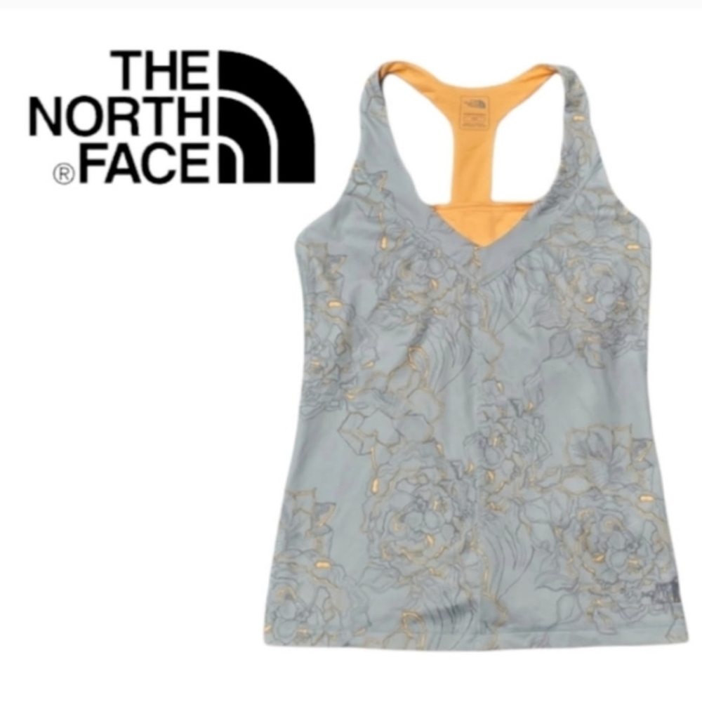 😁The North Face Gray Tadasana VPR Printed Athletic Sports Tank XS